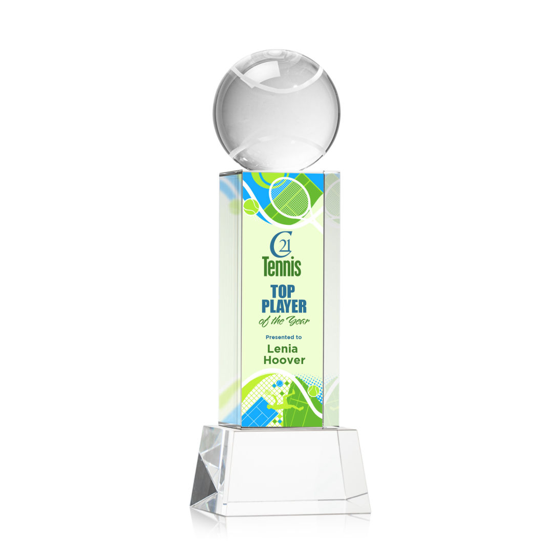 Tennis Ball VividPrint™ Award on Belcroft - Clear 9
