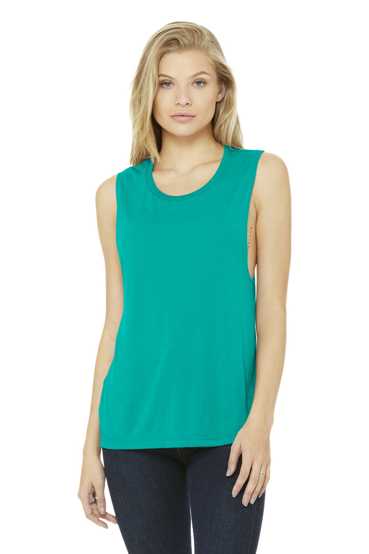 BELLA+CANVAS Women's Flowy Scoop Muscle Tank. BC8803 65