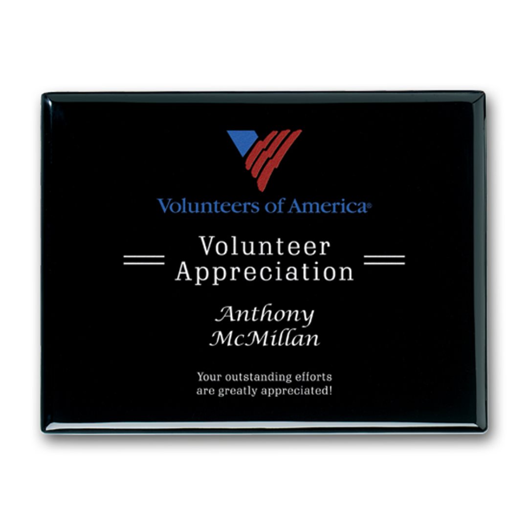 Laser Engraved Plaq - Ebony