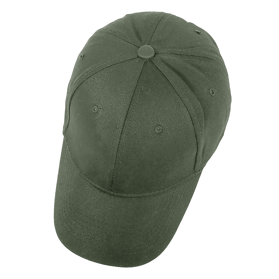 Stock Solid Color Cotton 6-Panel Baseball Cap w/ D-Ring 2