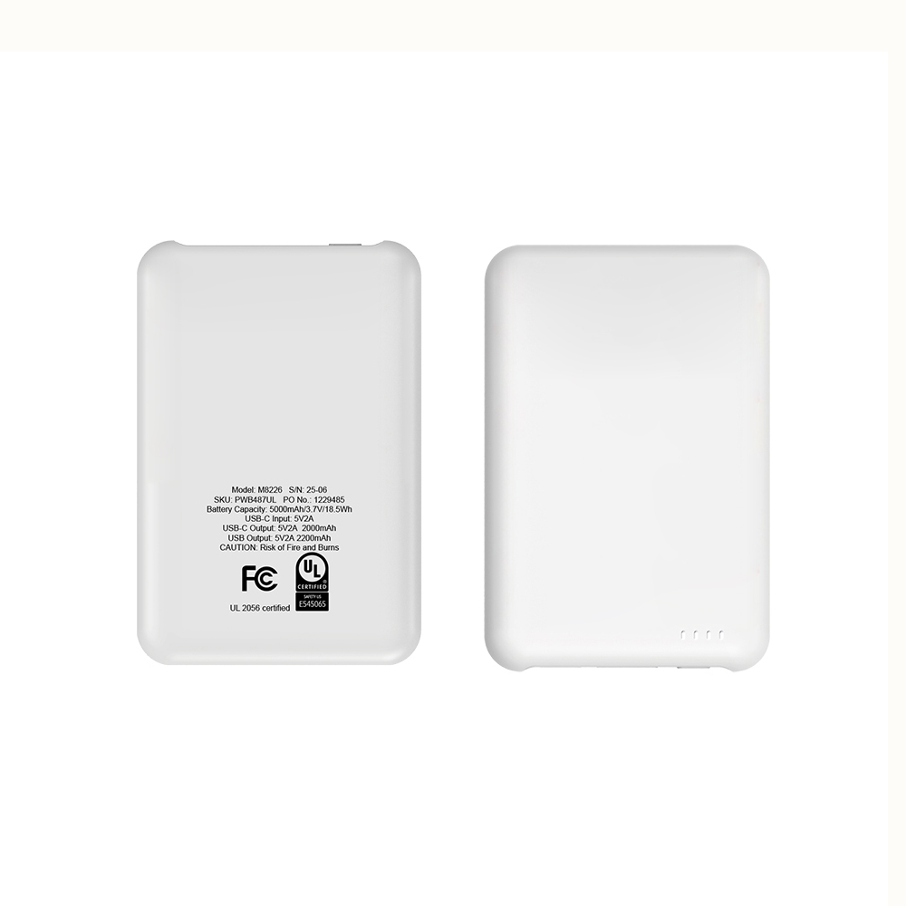 UL Certified Dual Port 5000mAh Power Bank Compact 11