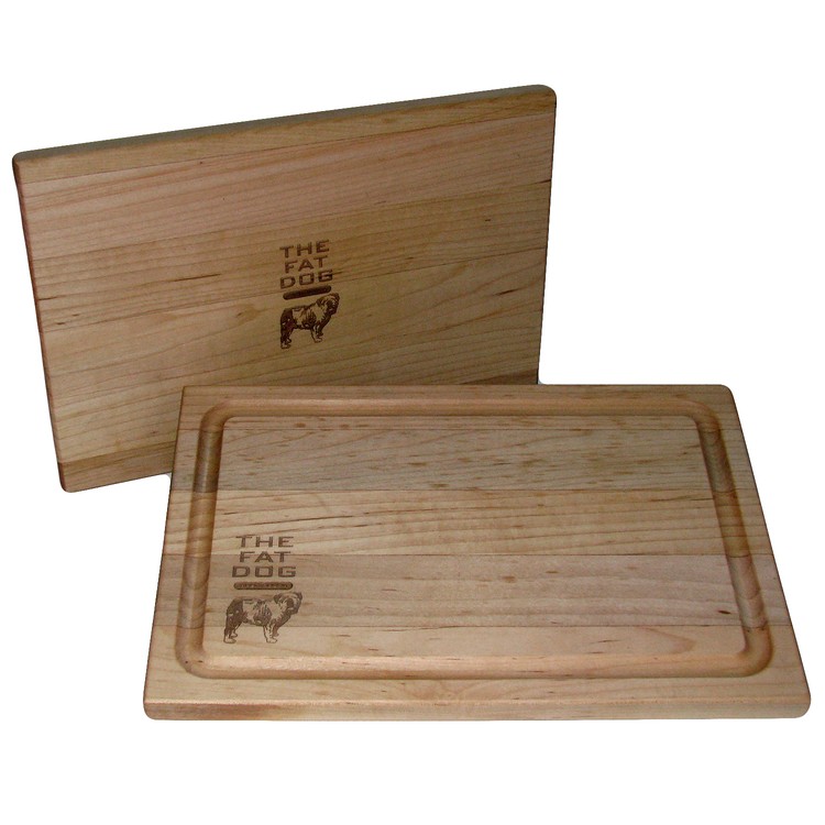 Wood Cutting Board with Juice or Crumb Groove 2