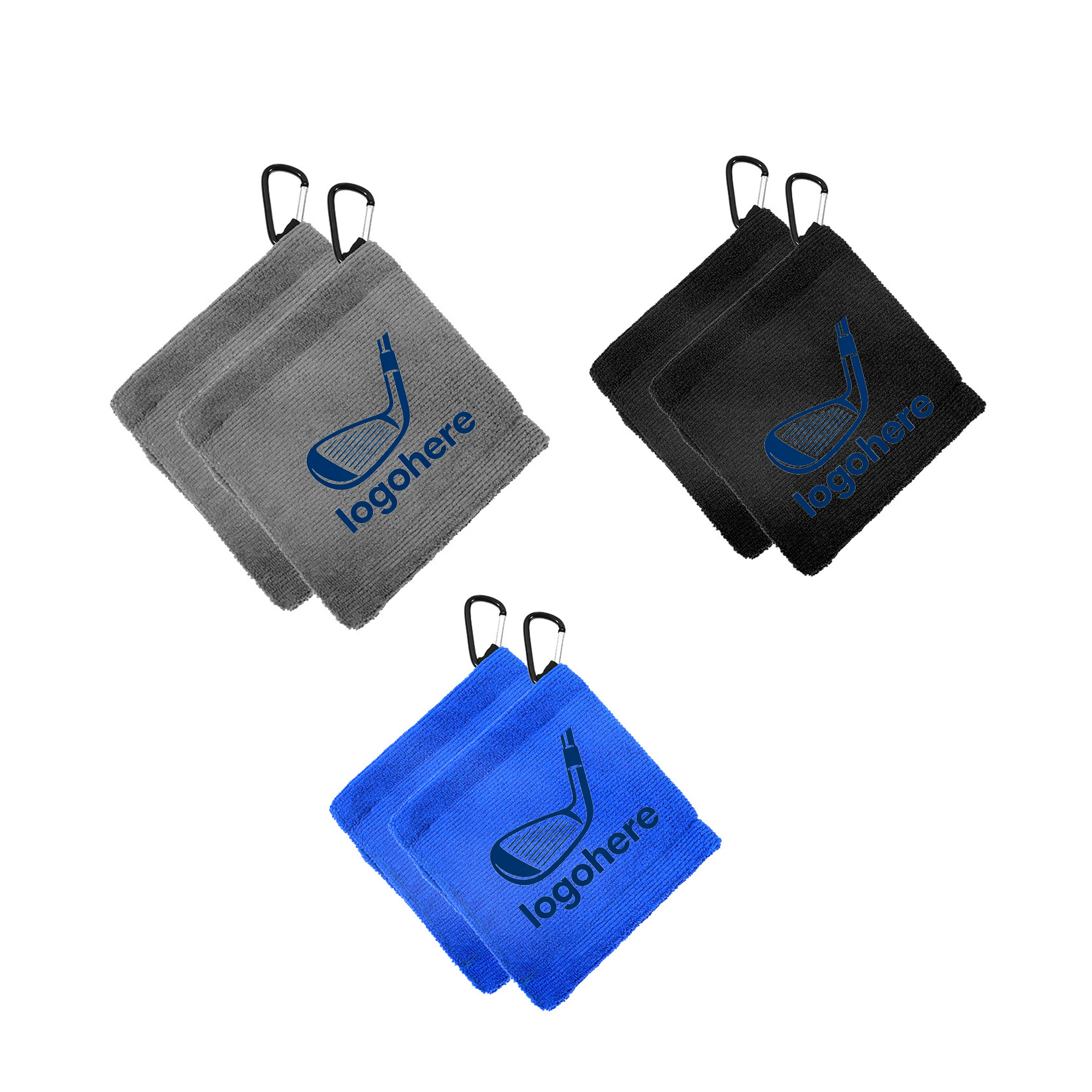 MOQ 50 Microfiber Golf Towel With Fastener 2