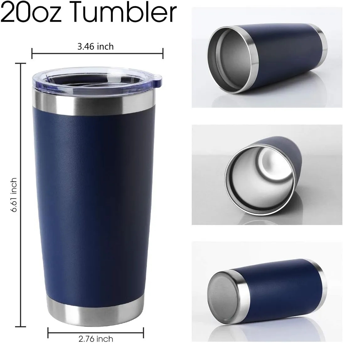 Double Wall Stainless Steel Travel Mugs 20.oz 6