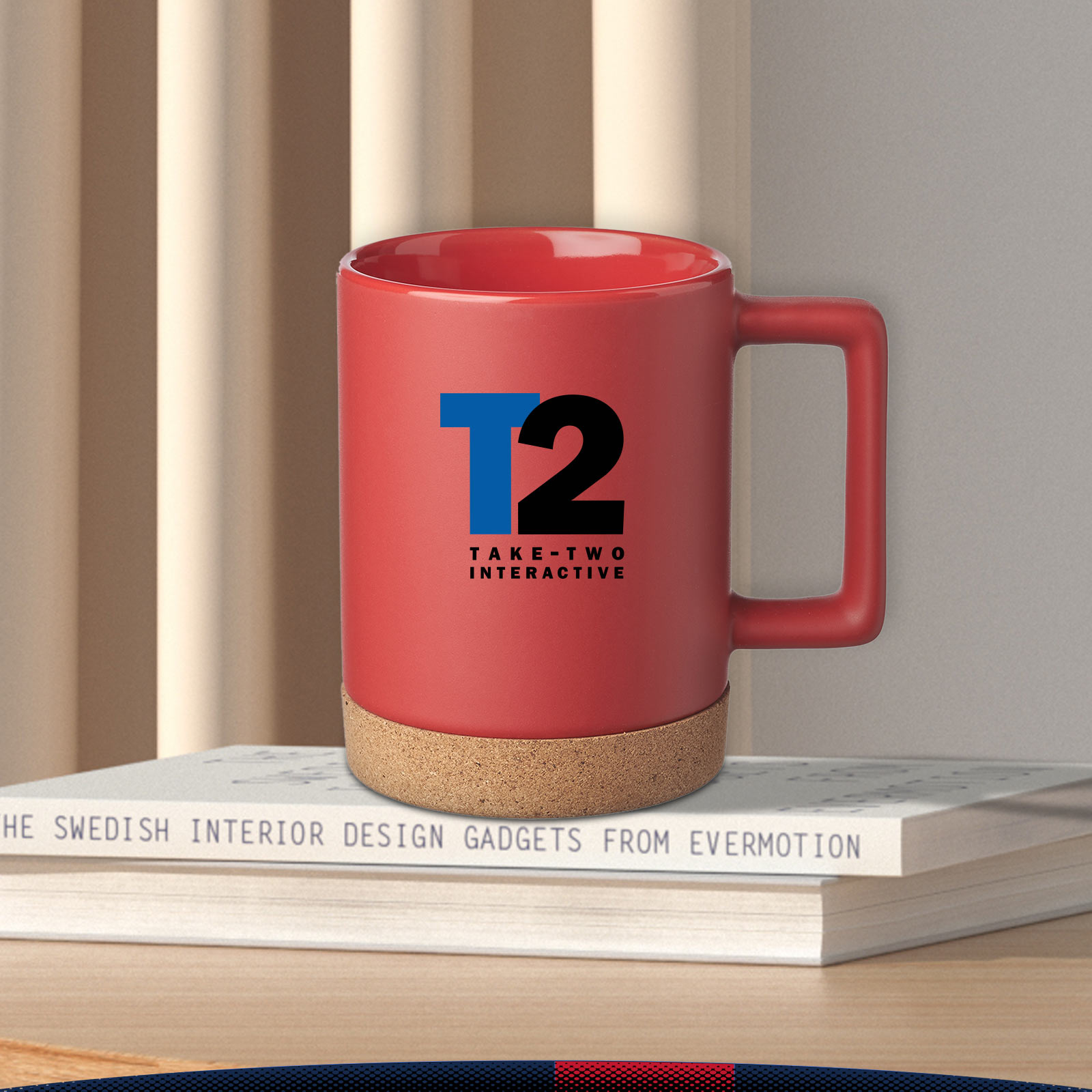 15 oz. Beri Ceramic Mugs with Cork Base 5