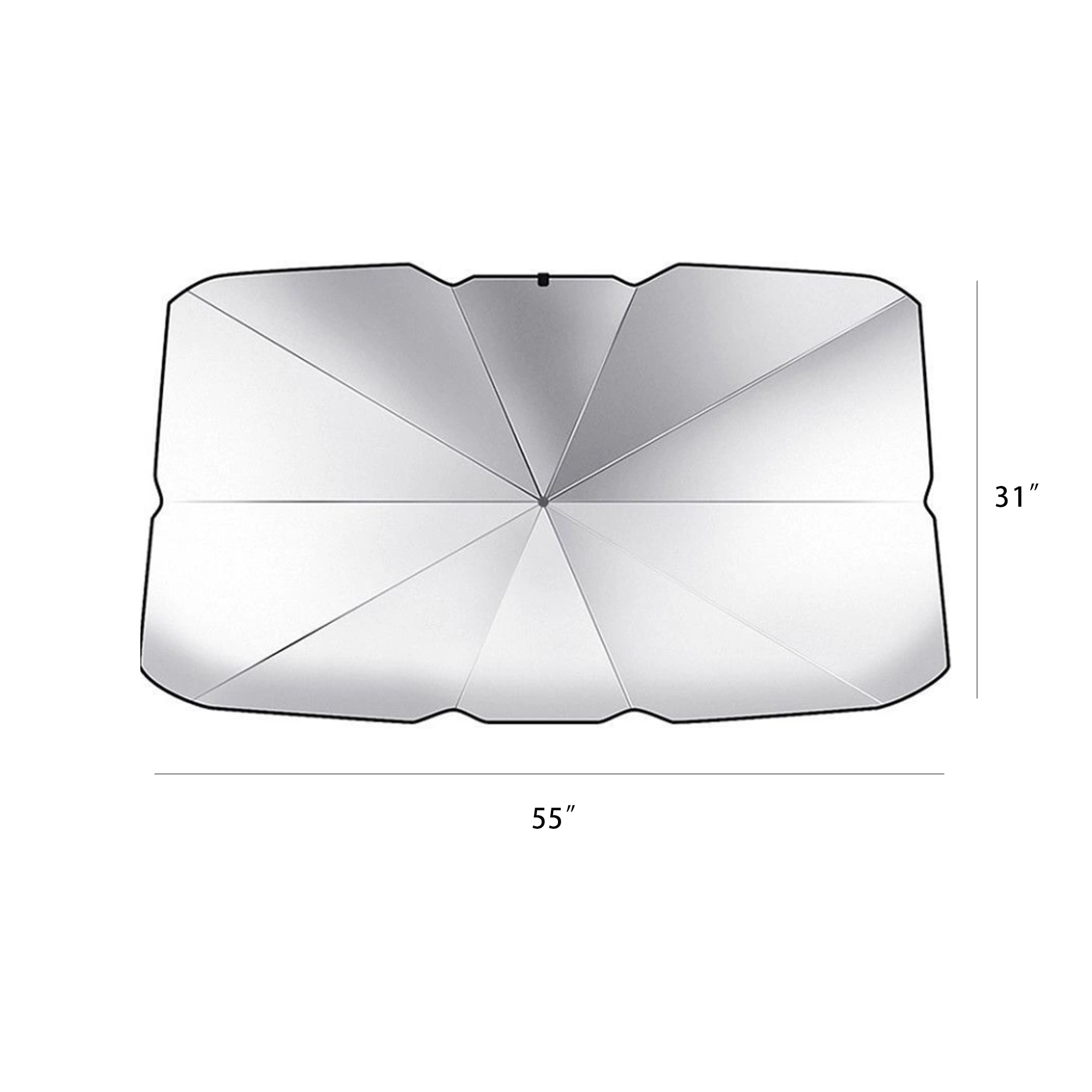 55" Foldable Car Windshield Umbrella Style Sun Shade 2