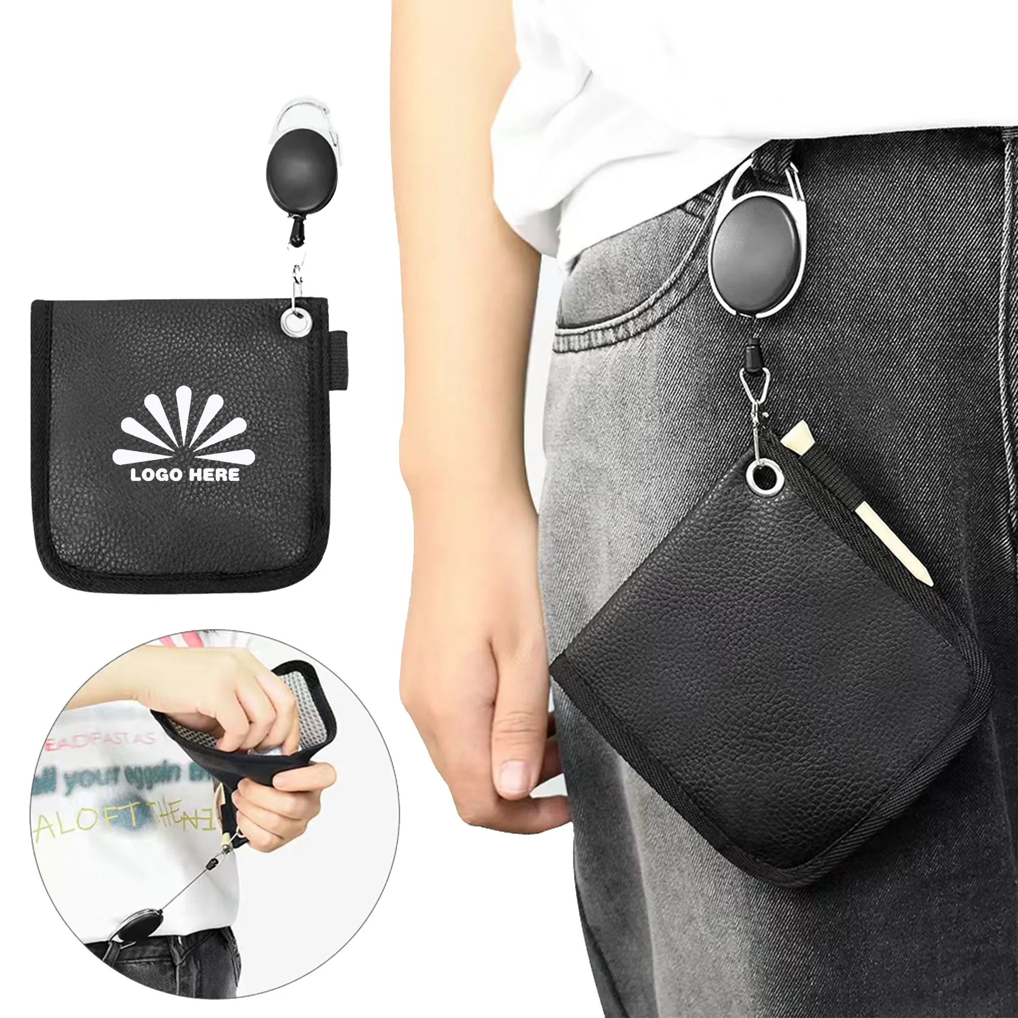 Portable Golf Ball Cleaning Cloth With Customizable Logo 2