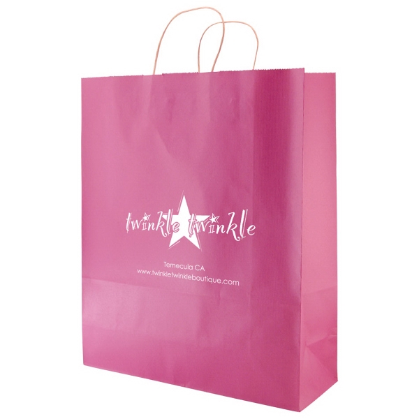 Striped Tinted Kraft Shopping Bags 5