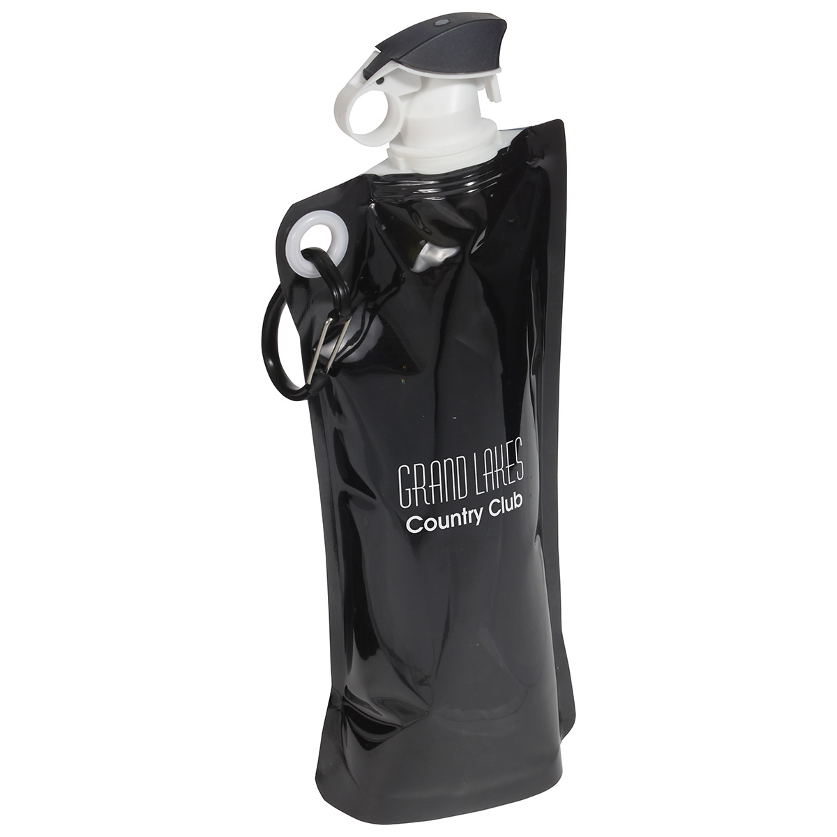 Flip Top Foldable Water Bottle with Carabiner 22