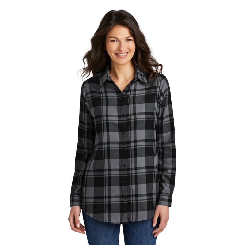 Port Authority Ladies Plaid Flannel Tunic . 22