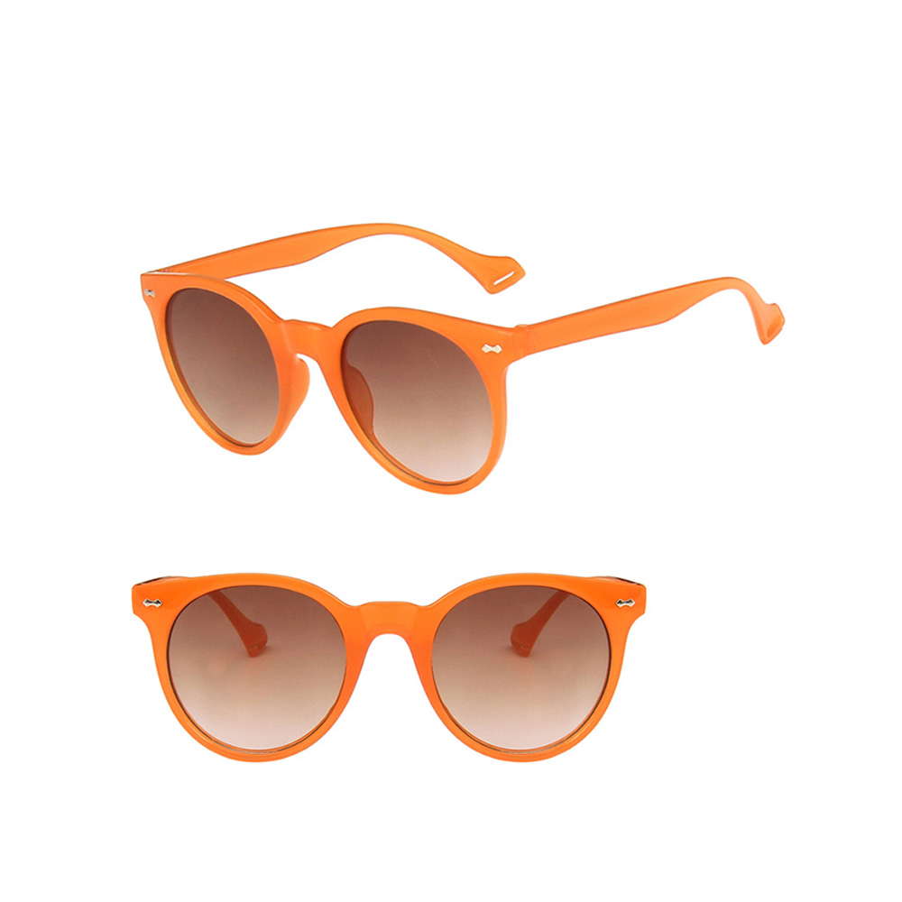 Candy color round retro sunglasses 1