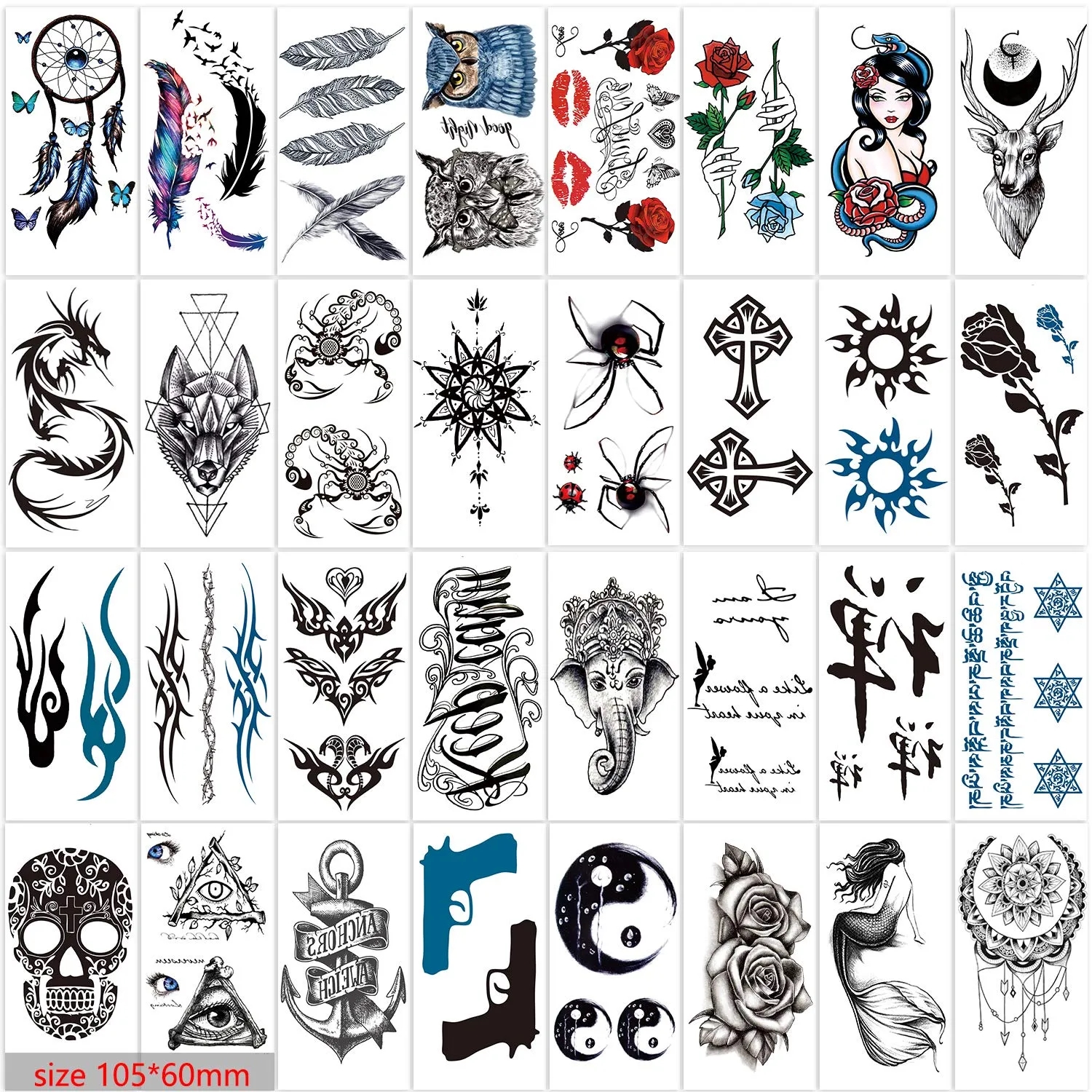 Custom Temporary Tattoos 4"X6" 3