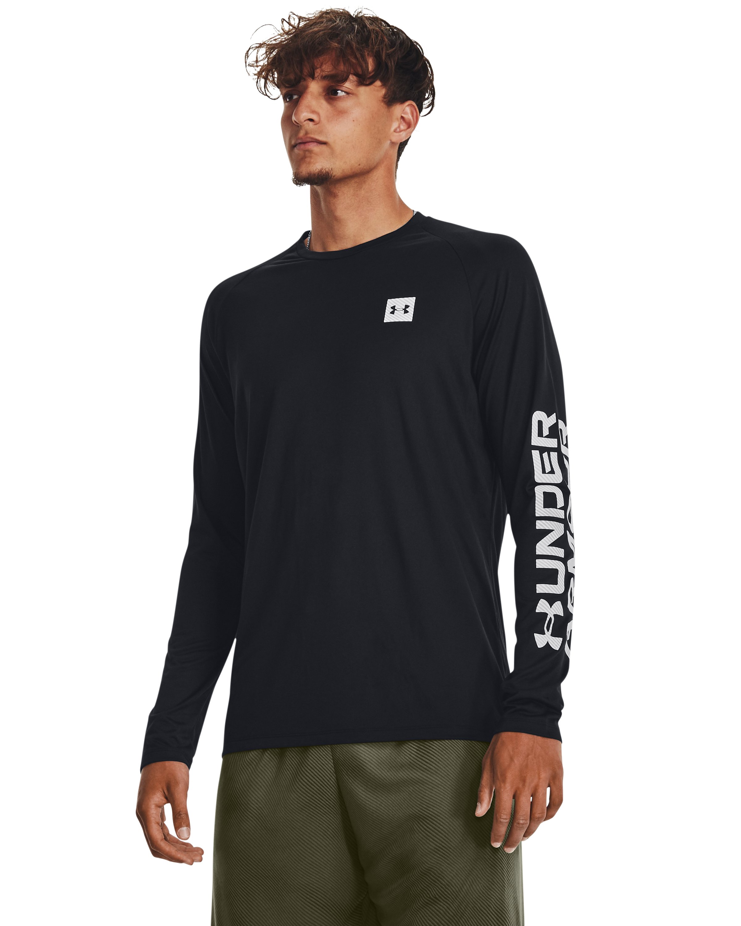 Men's UA Tech Print Fill Long Sleeve  5