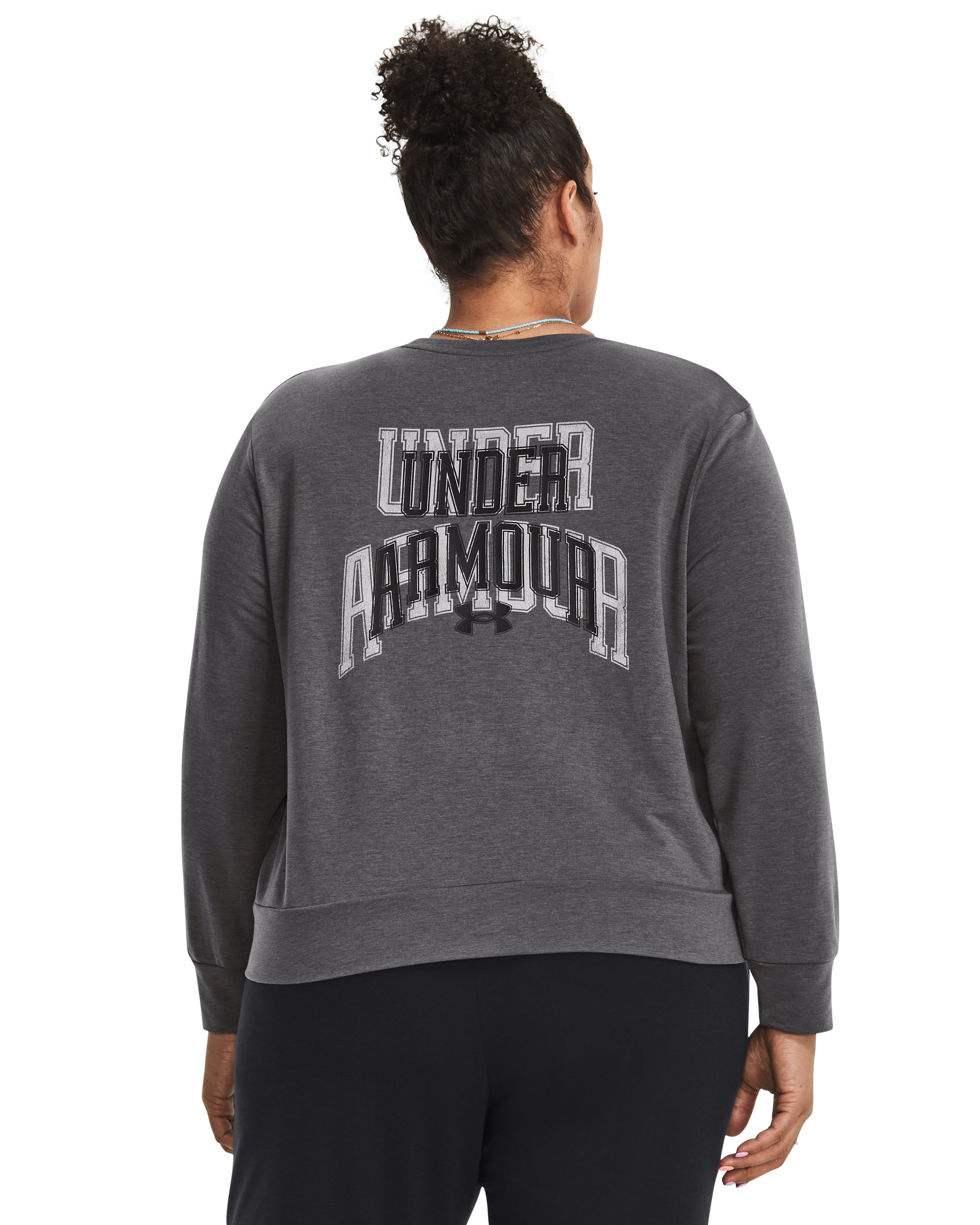 Women's UA Rival Terry Graphic Crew, custom hoodie or sweatshirt with logo imprint 5