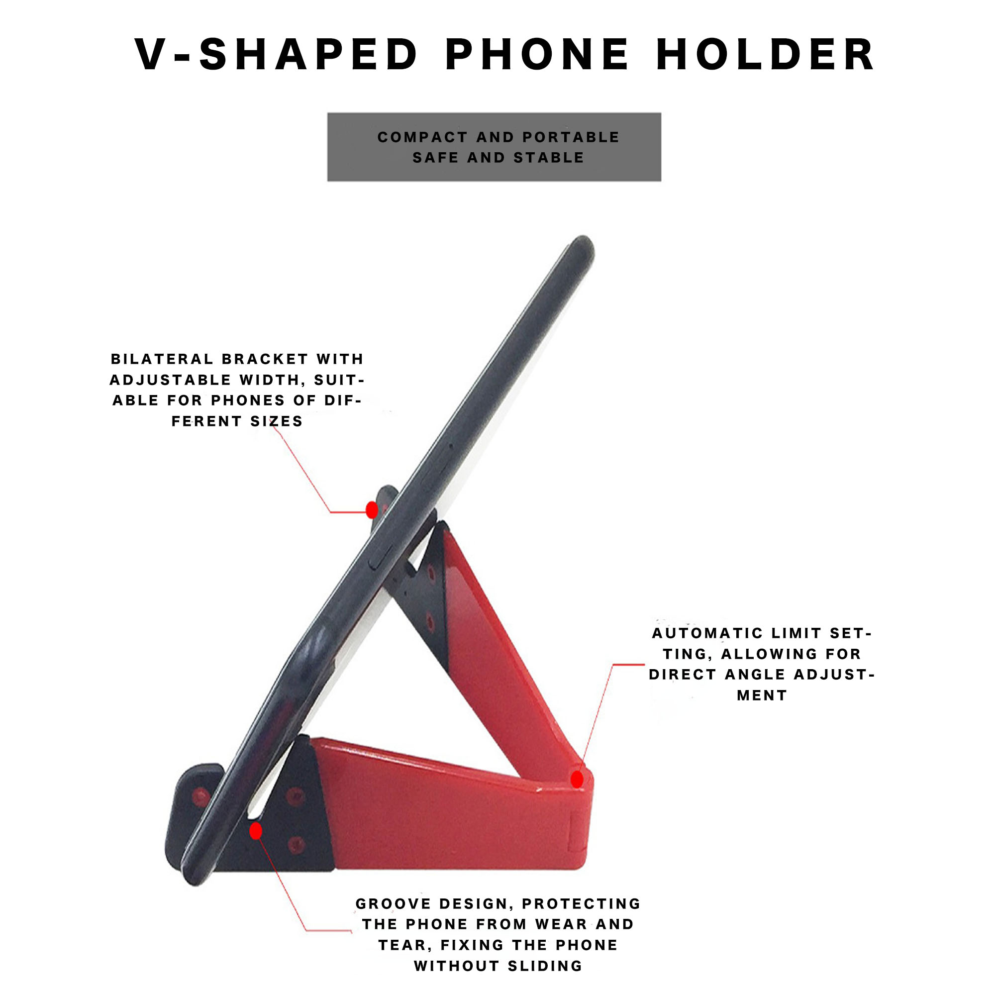 V-shaped Mini Phone Holder 2