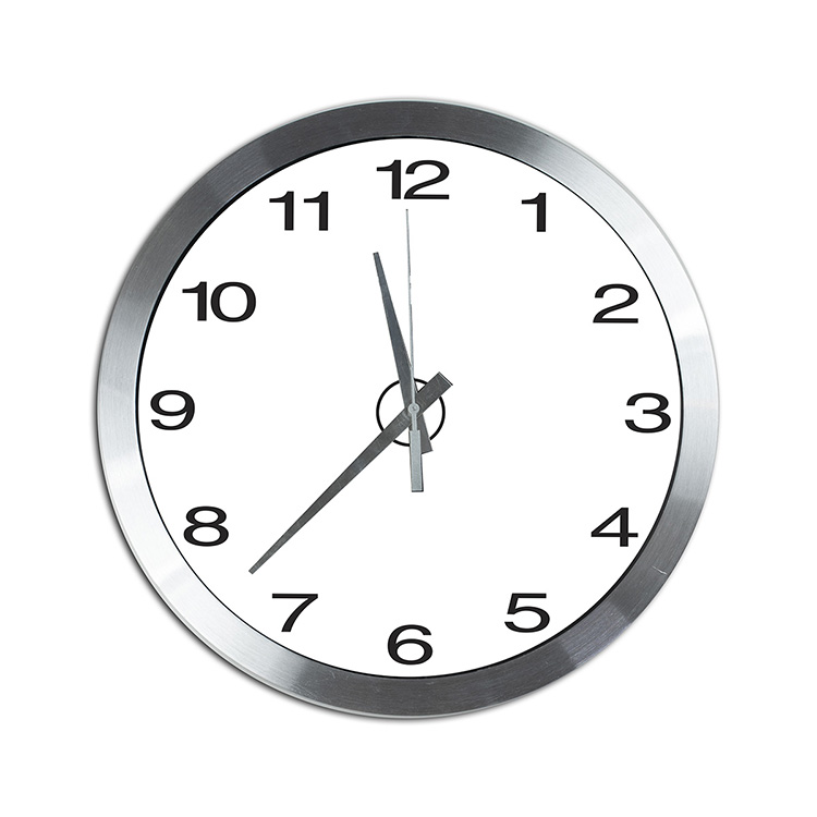 "Bridge" 14" Brushed Metal Wall Clock 3