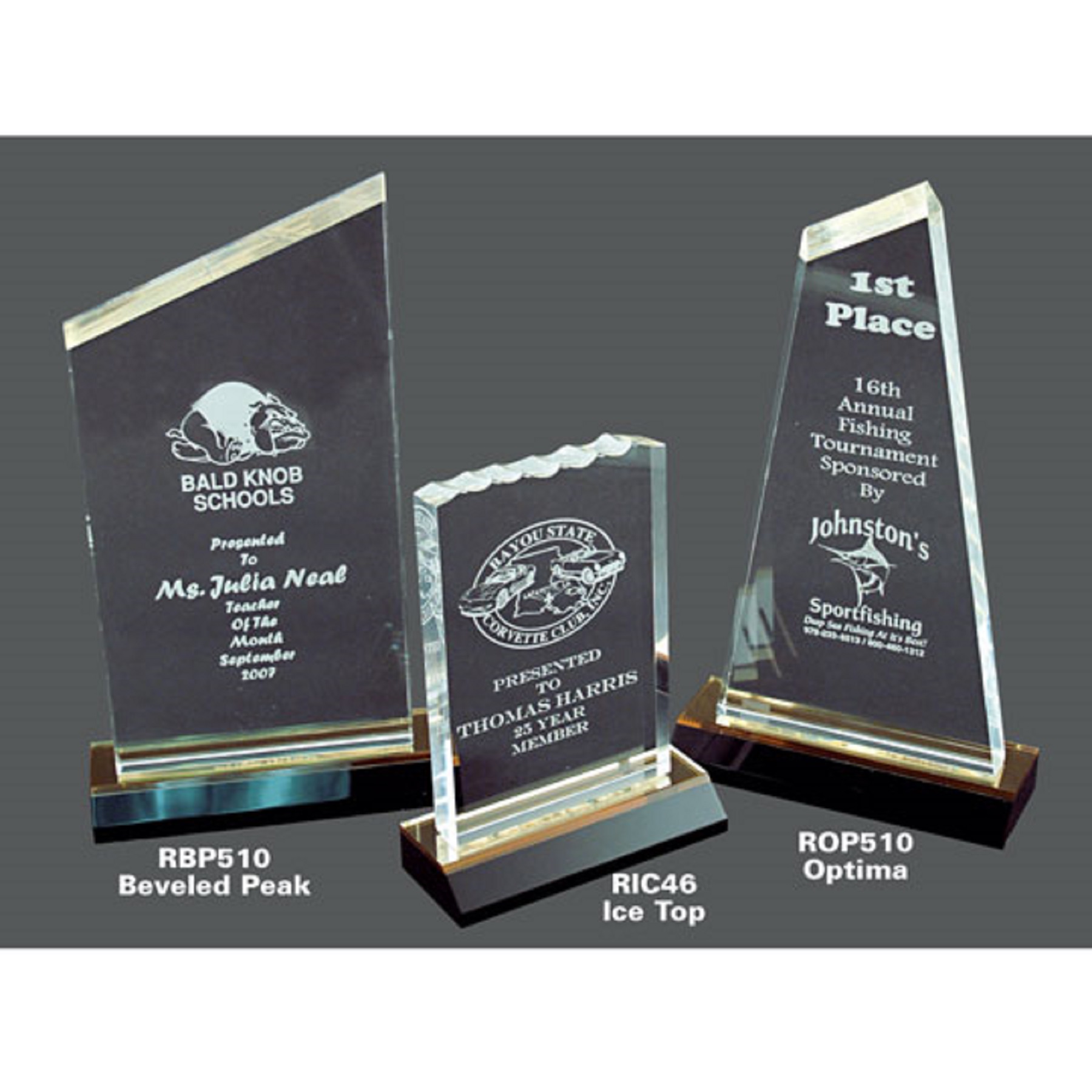 Reflection Awards Beveled Peak w5" x 10" 1