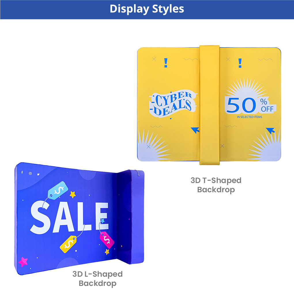 3D Backdrops: L Shaped (Double Sided) - Graphic Only 1