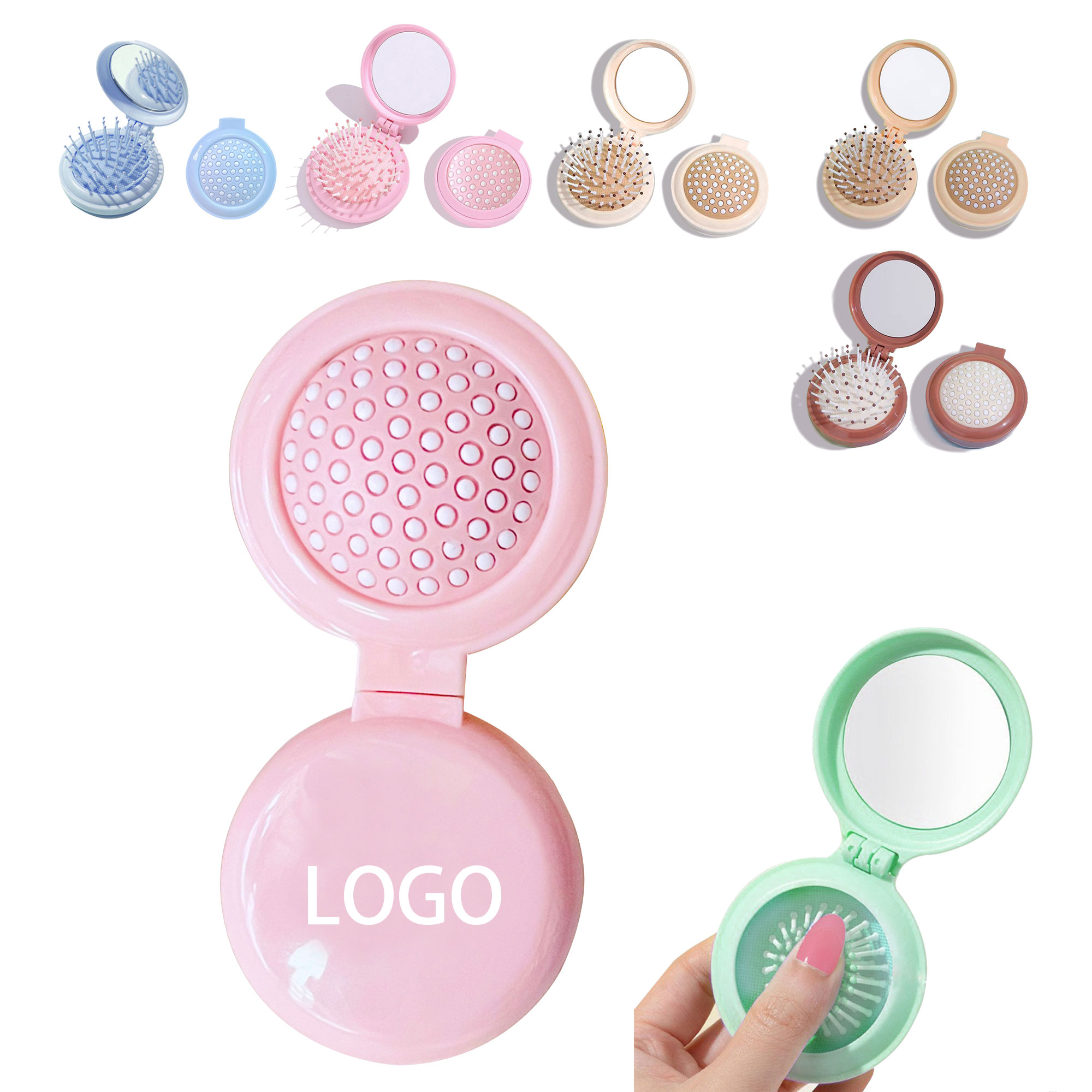 Portable Folding Plastic Hair Comb 1