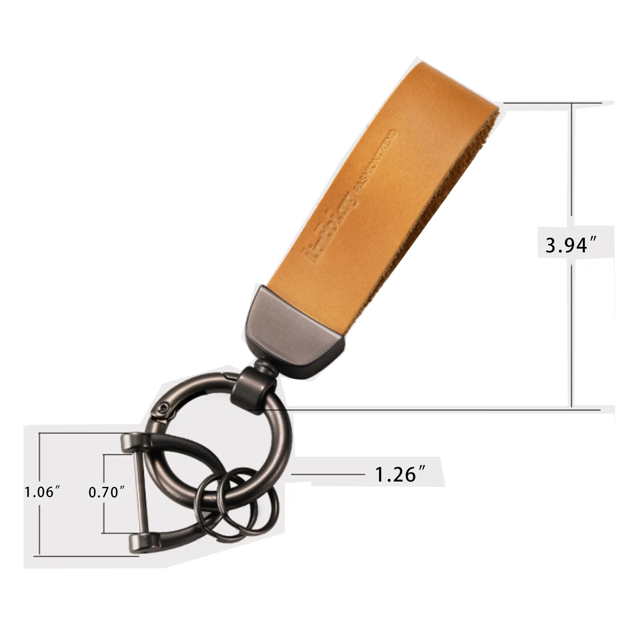 MOQ100 Cowhide Alloy key Chain 5