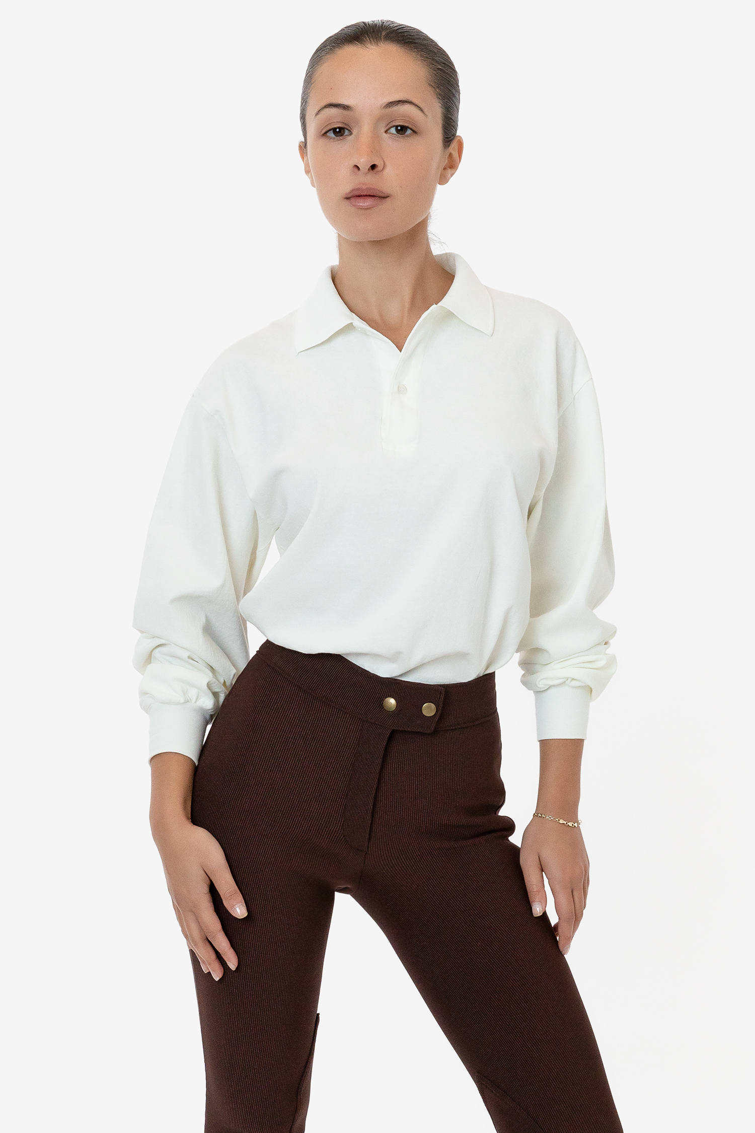 6.5 OZ LONG SLEEVE POLO T-SHIRT 13