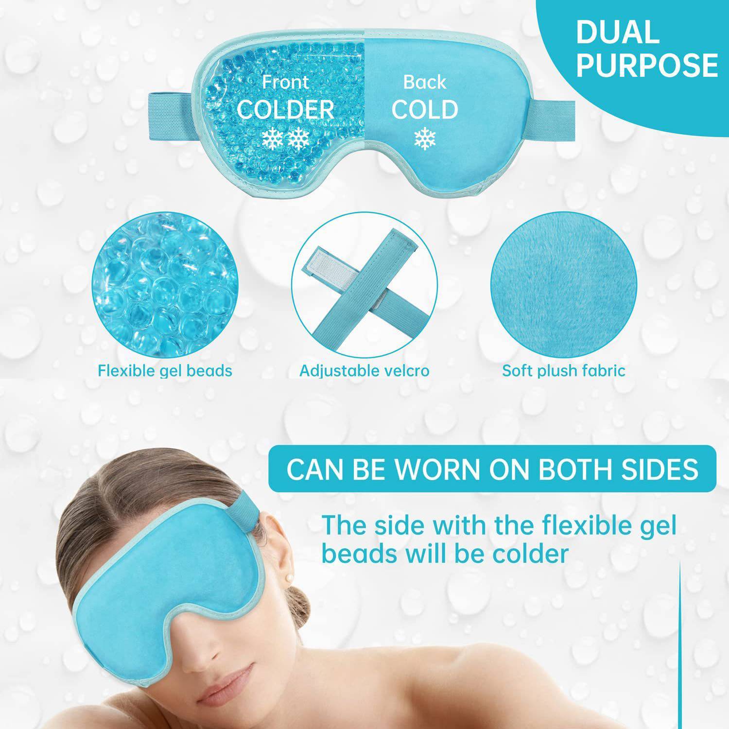 Cooling Gel Eye Mask – Sleep Aid, Puffiness & Fatigue Relief 2
