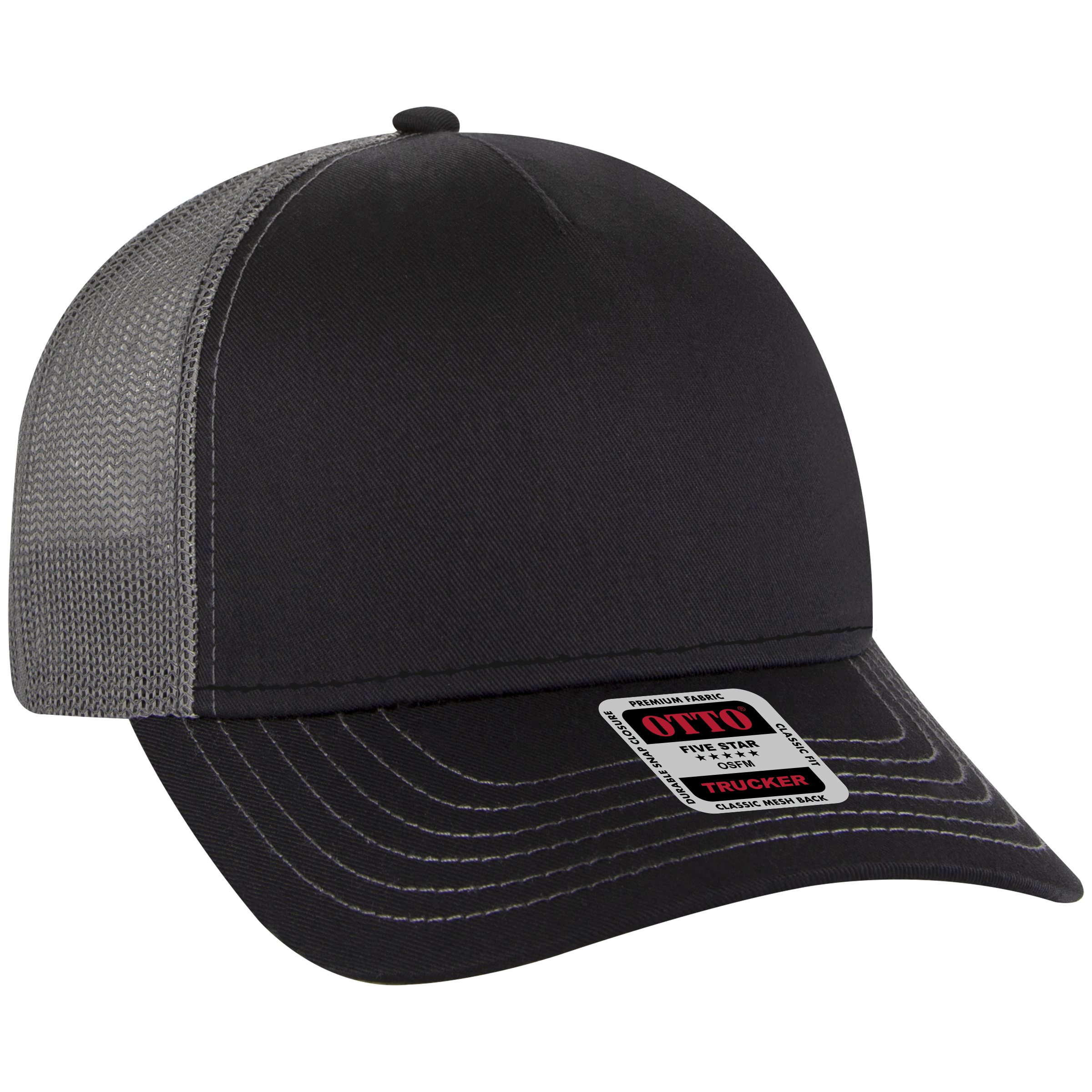 OTTO CAP® 5 Panel Low Profile Mesh Back Trucker Hat 48