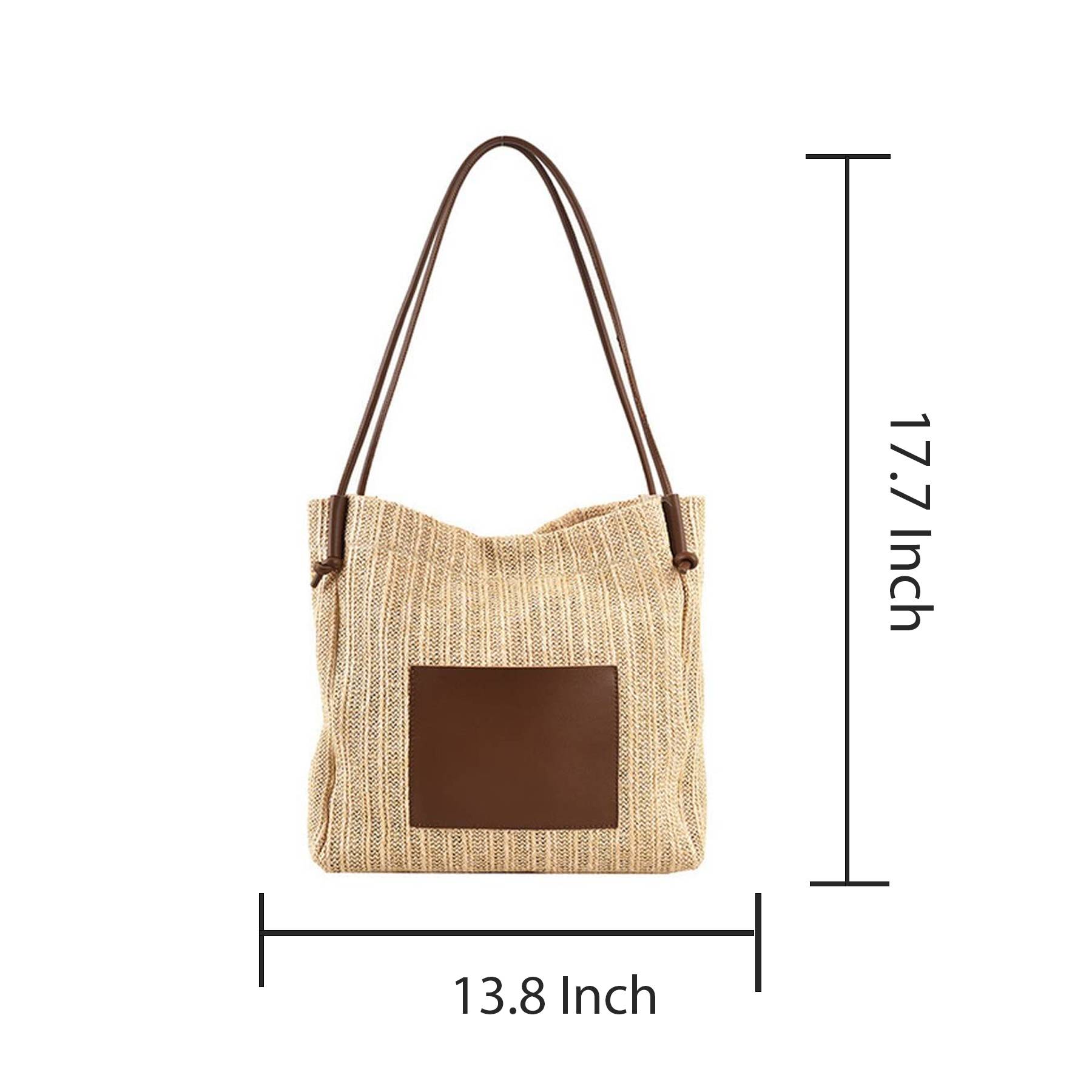 Handbags Women Tote Woven Bags, custom tote bag with logo imprint 6