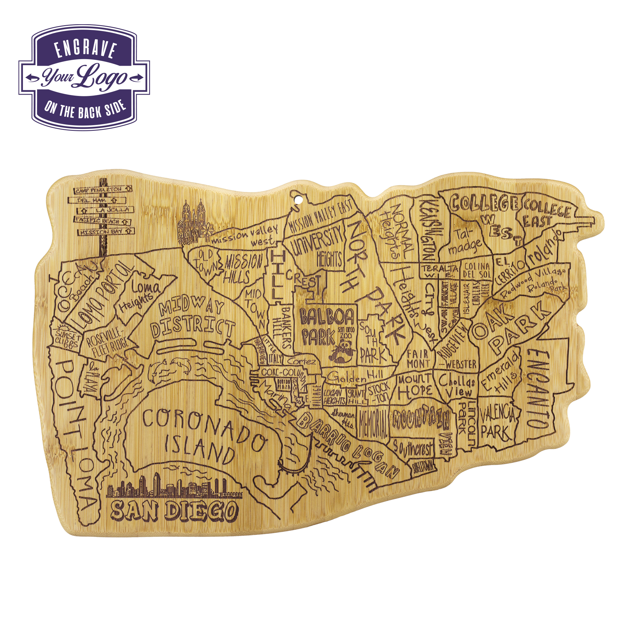 San Diego City Life Cutting & Serving Board