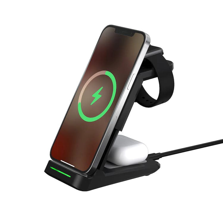 Magnetic 3-in-1 Charging Stands - Black 1