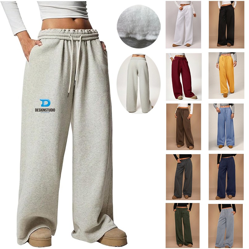 Womens Wide Leg Sweatpants Casual Loose Yoga Pants 2