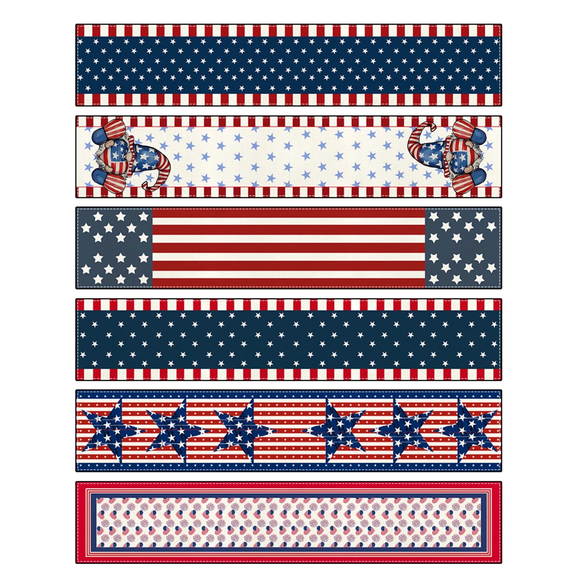 Patriotic Stars Stripes Table Runner 1