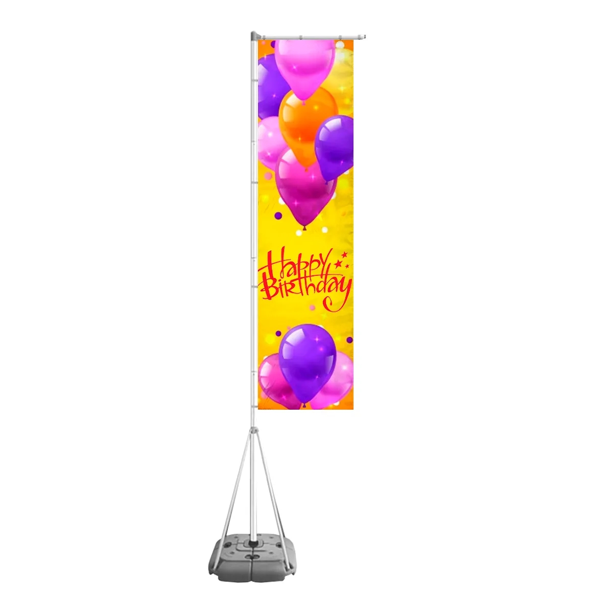 Custom Digital Printed High Rise Flags 13.5' x 3.5' 2