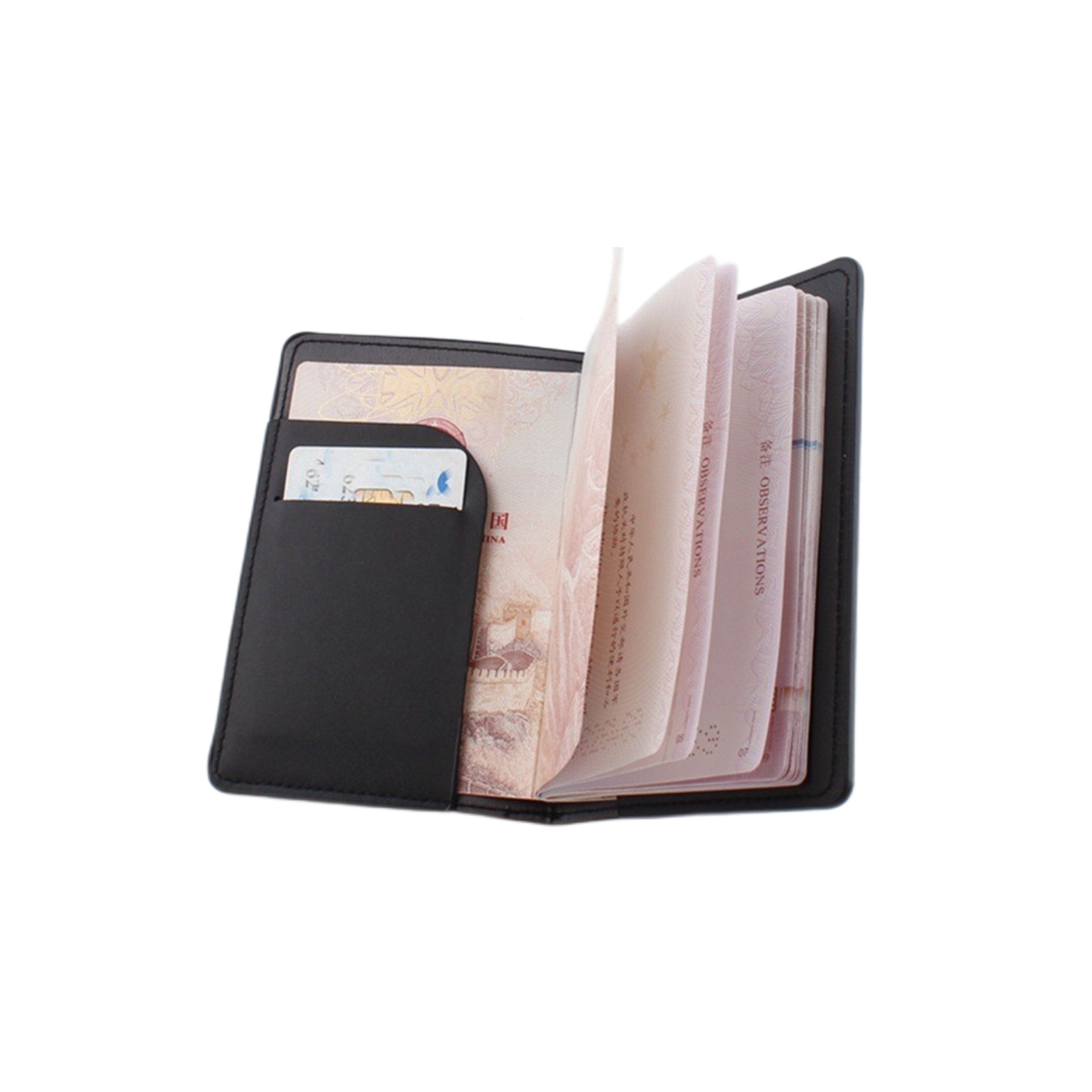 Leather Passport Holder (direct import) 2