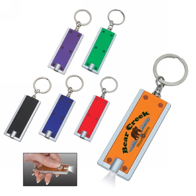 Rectangular LED Flashlight Key Chain 1