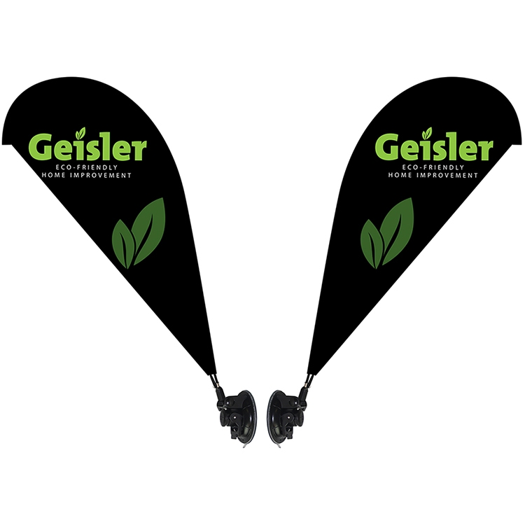 Double Sided Mini Teardrop Banner with Premium Suction Cup 3