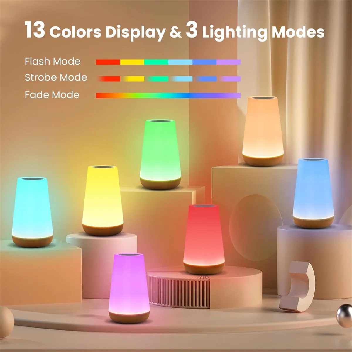 Dimmable Touch Lamp for Bedroom Night Light 5