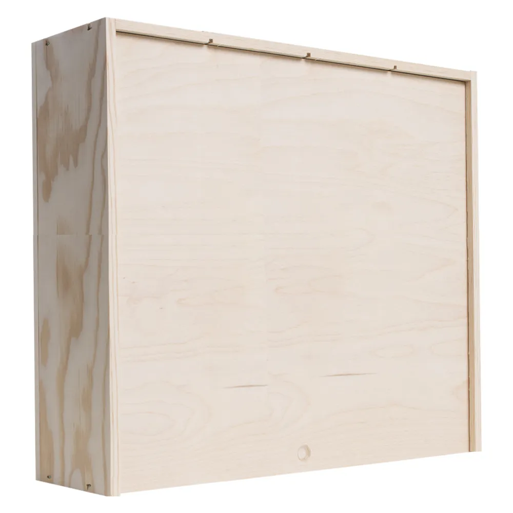 4-Bottle Wood Wine Box 3