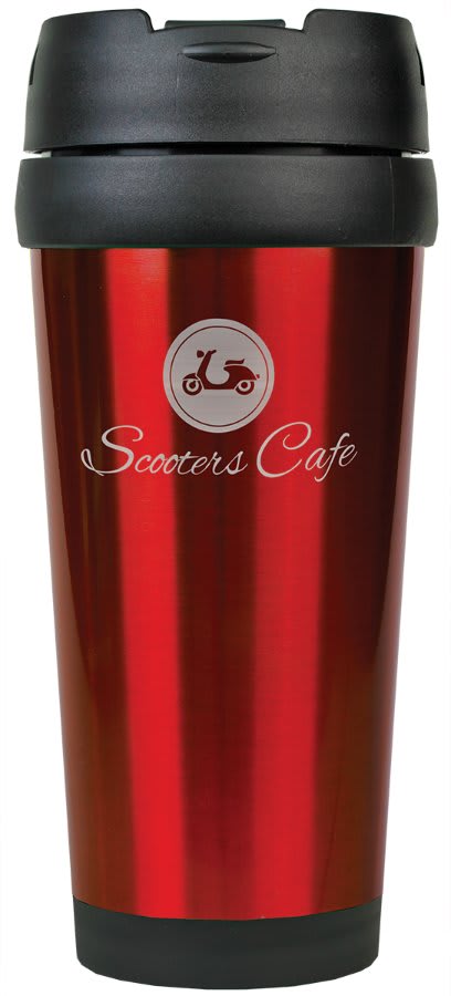 16 oz. Red Stainless Steel Travel Mug without Handle 2