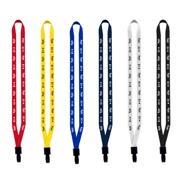 1/2" Polyester Lanyard with Non-Swivel Plastic Hook 1