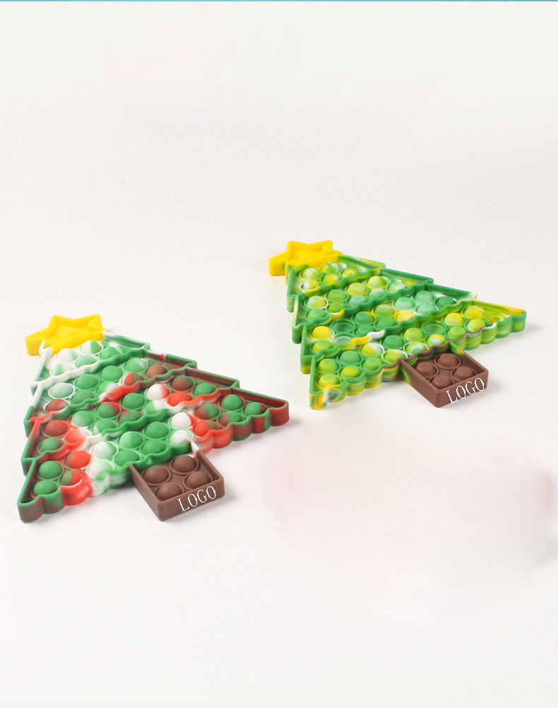 Christmas Tree Push Popper Game Stress Relief Sensory Toy For Kids/Adults/Children 2