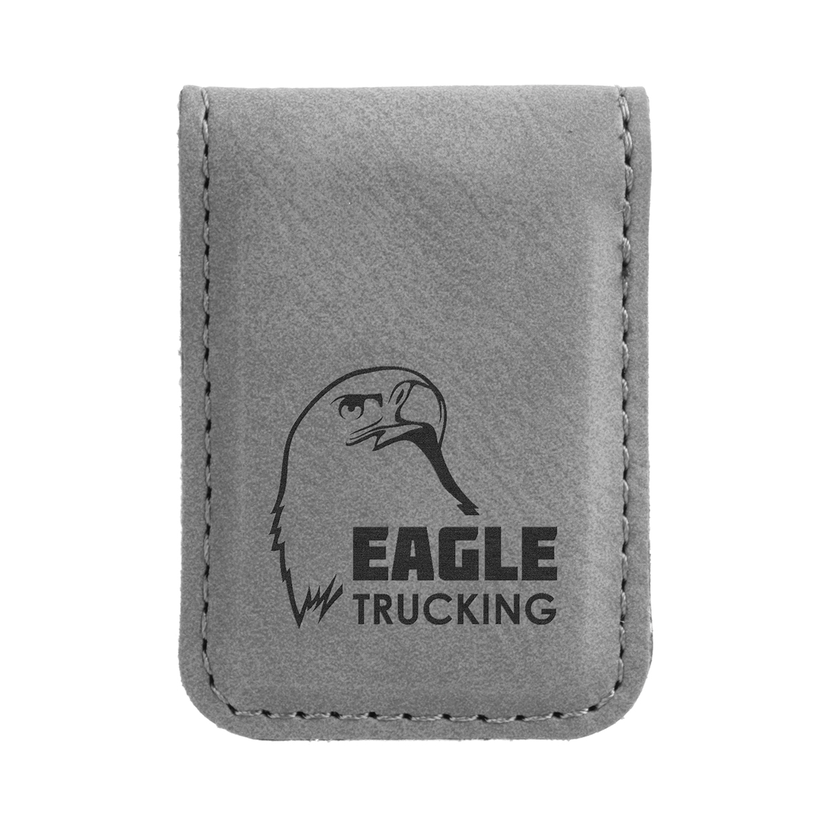 Gray Leatherette Money Clip