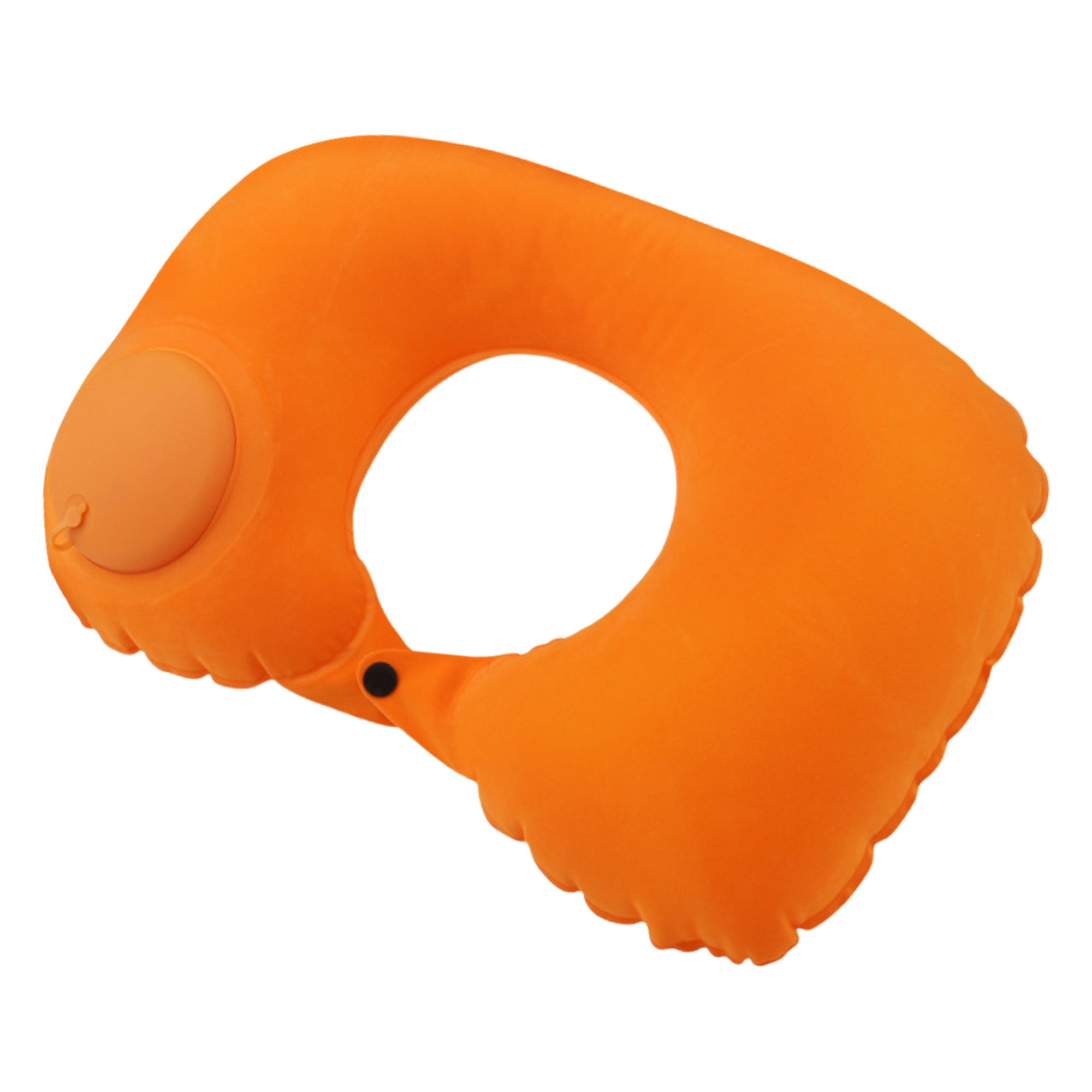 Press Inflatable Flocked U-Shaped Neck Pillow for Travel 6