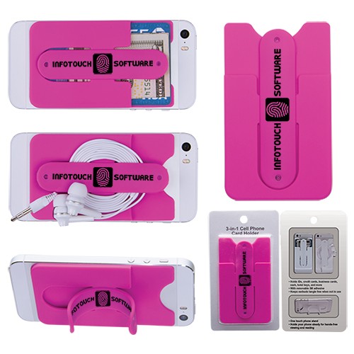 3-in-1 Cell Phone Card Holder w/Packaging 6