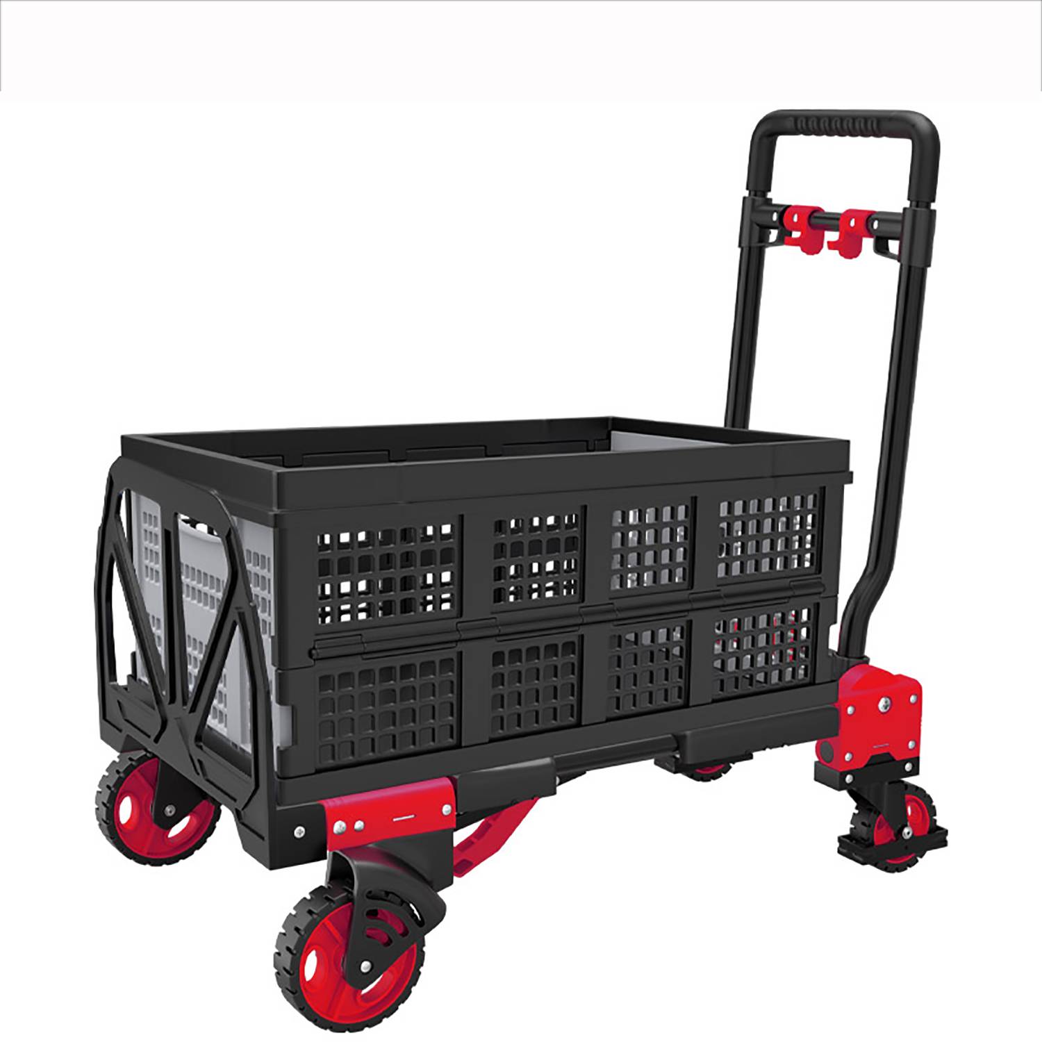 Household Foldable Portable Hand Cart W/ Basket 2