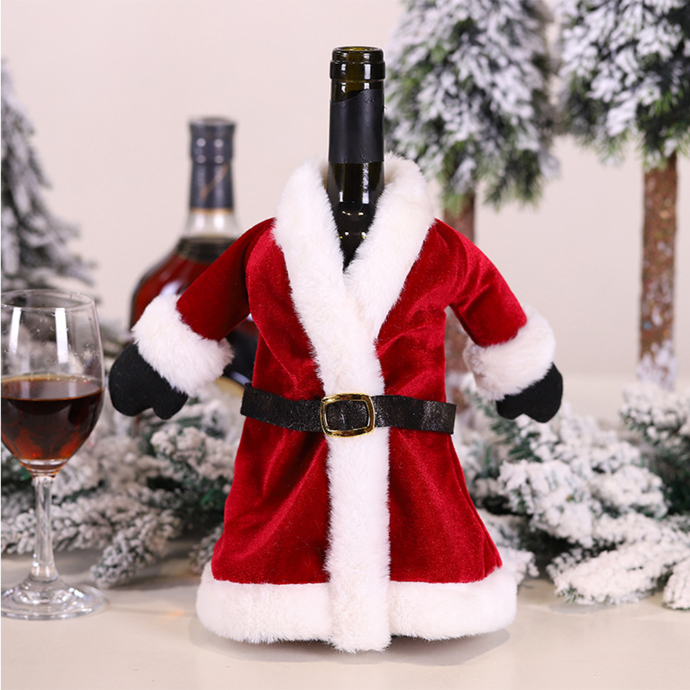 Christmas Coat Wine Bottle Cover, promotional household item with logo imprint 3
