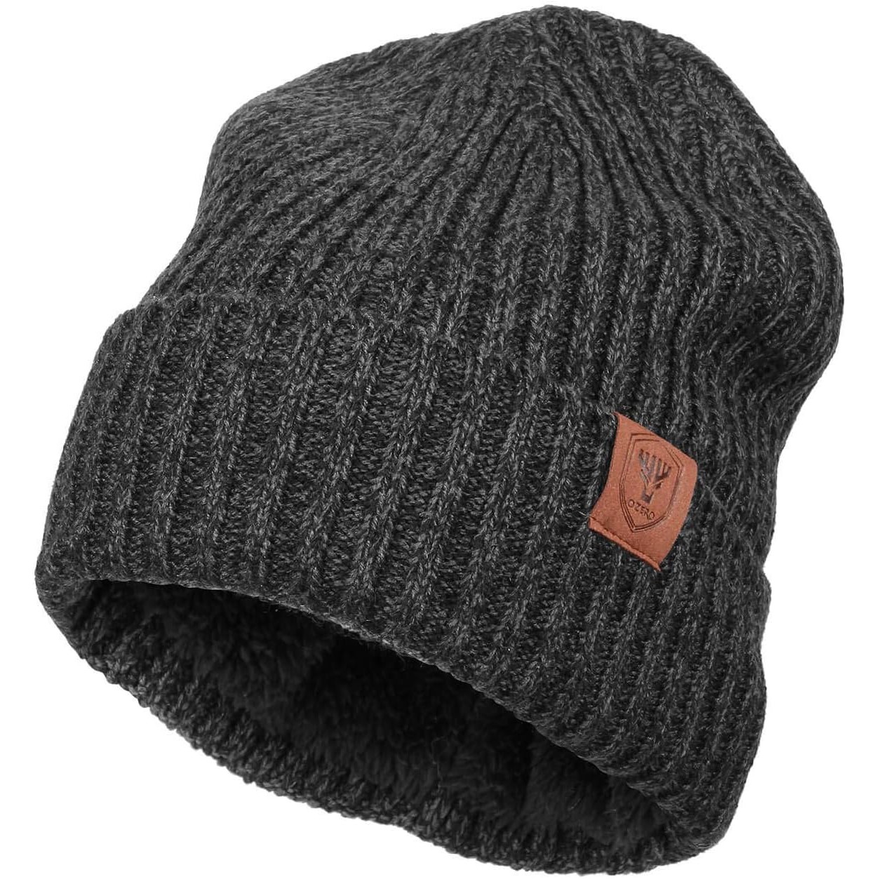 Knit Beanie Winter Hat, Thermal Thick Polar Fleece Snow Skull Cap both for Men and Women 1
