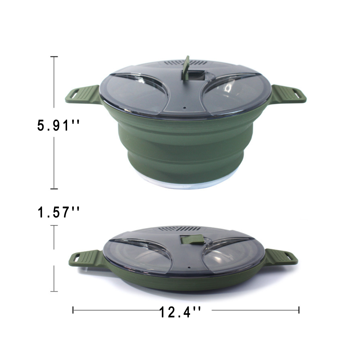 85oz Silicone Folding Camping Pot 9