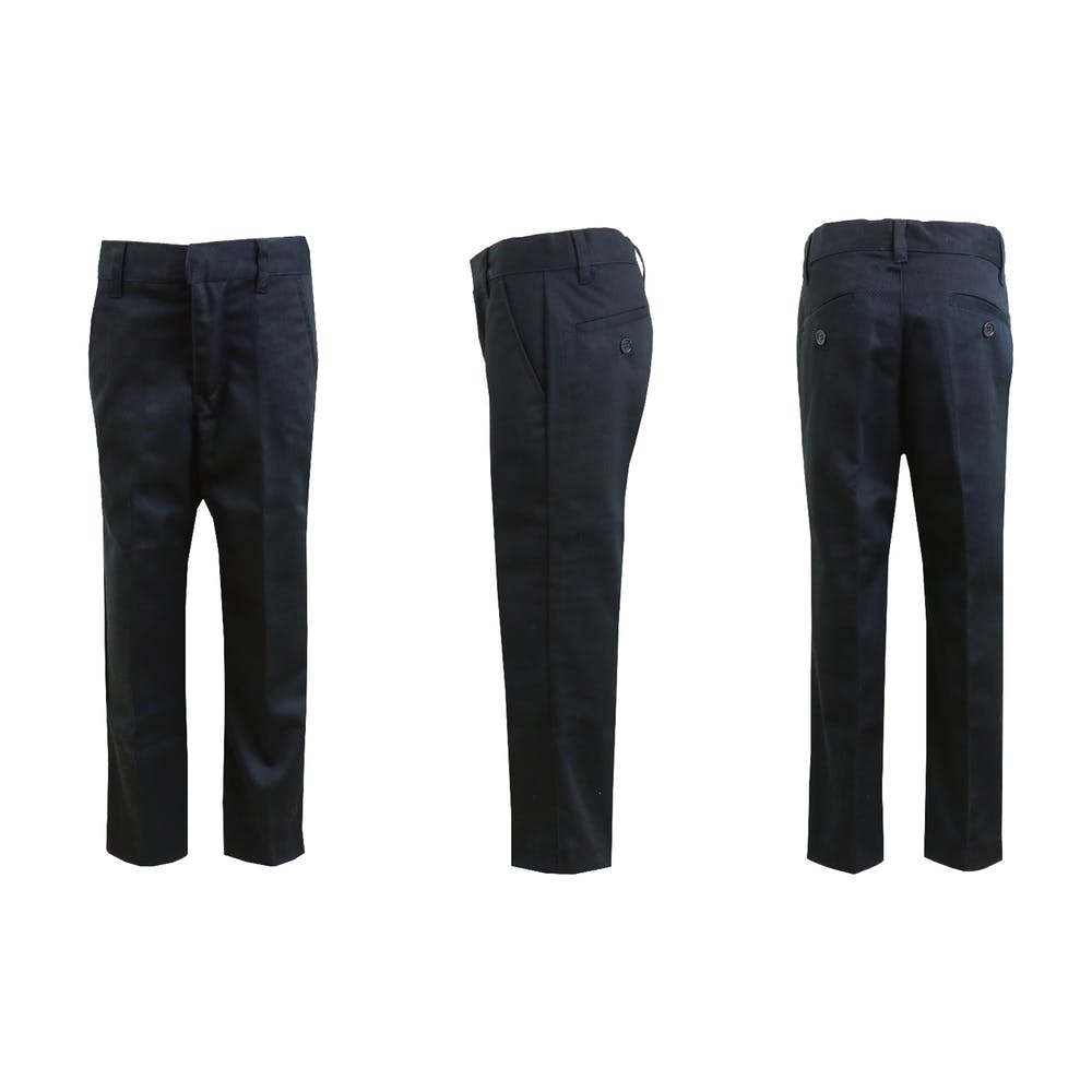 Boys' Uniform Pants - Size 10 Black Flat Front 2