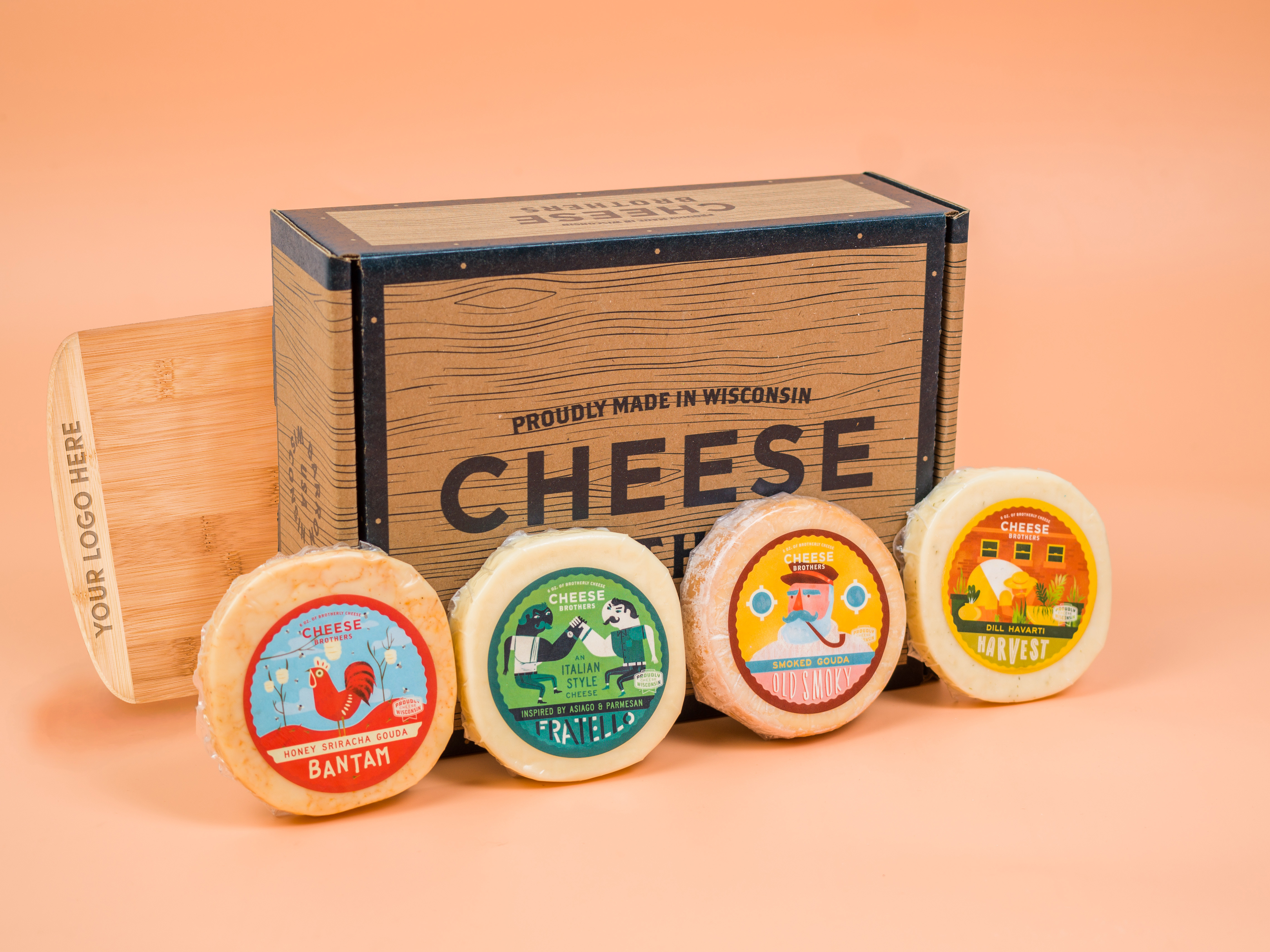 Cheese Bros. Wisconsin Sampler with Cutting Board 3